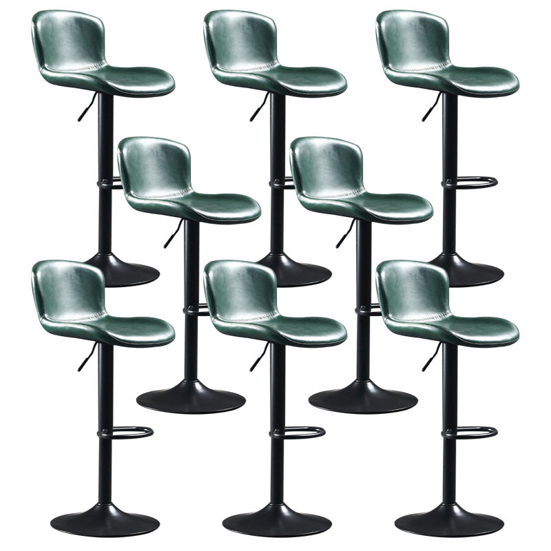 Modern Backrest Rotatable Counter Stool Iron Bar Stool with Cushion and Pedal