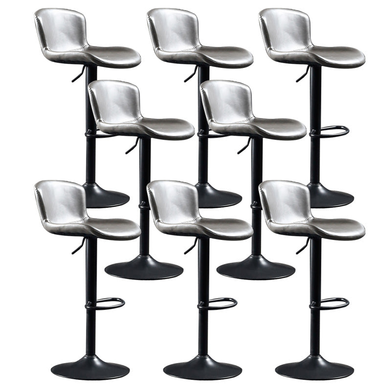 Modern Backrest Rotatable Counter Stool Iron Bar Stool with Cushion and Pedal