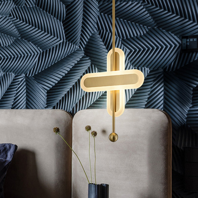 Traverser le luminaire de la lampe à pendentif acrylique LED moderne plafond suspendu plafond pour chambre à coucher