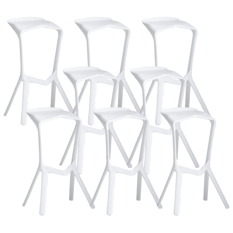 Footrest Indoor Low Back Stool Modern Plastic Stack Bar and Counter Stool