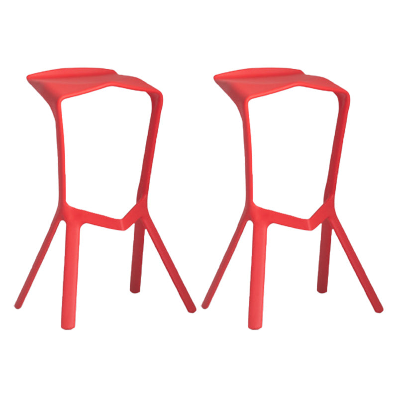 Footrest Indoor Low Back Stool Modern Plastic Stack Bar and Counter Stool