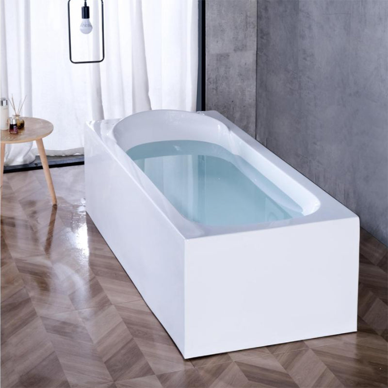 Bathroom Acrylic Tub with Internal Drain Soaking Stand Alone Bath Tub