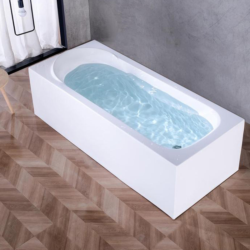Bathroom Acrylic Tub with Internal Drain Soaking Stand Alone Bath Tub