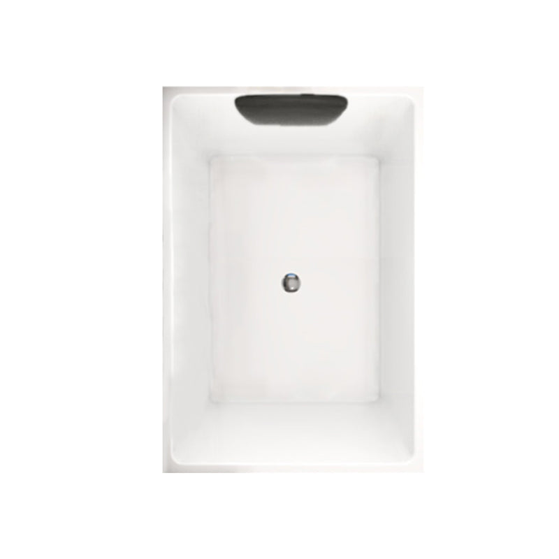 White Acrylic Indoor Bath Tub Soaking Tub with Internal Drain