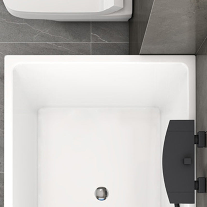 White Acrylic Indoor Bath Tub Soaking Tub with Internal Drain