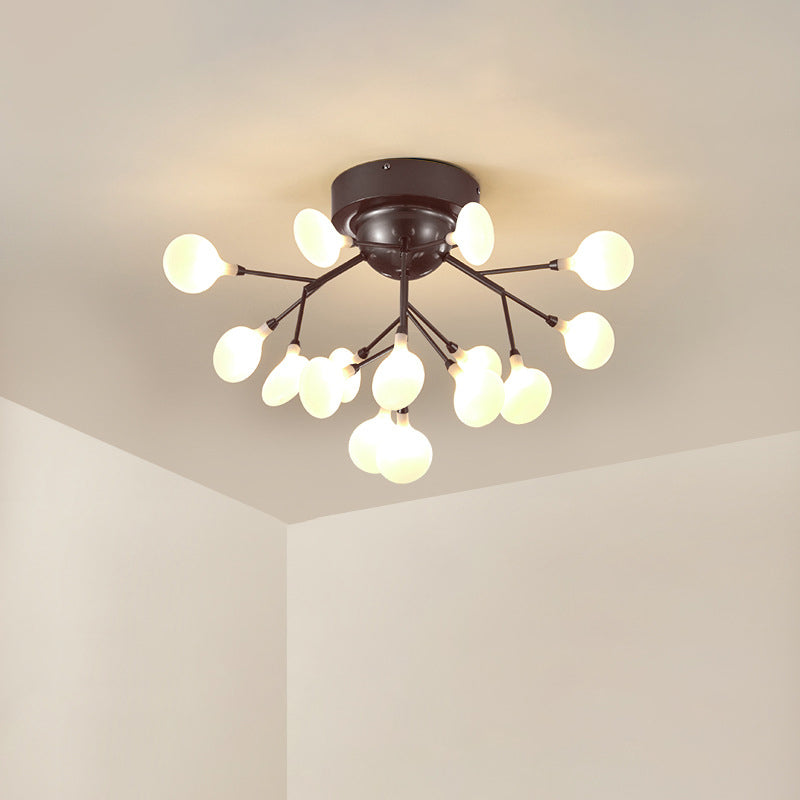 Modern Style Branch Flush Mount Metal Ceiling Light for Bedroom