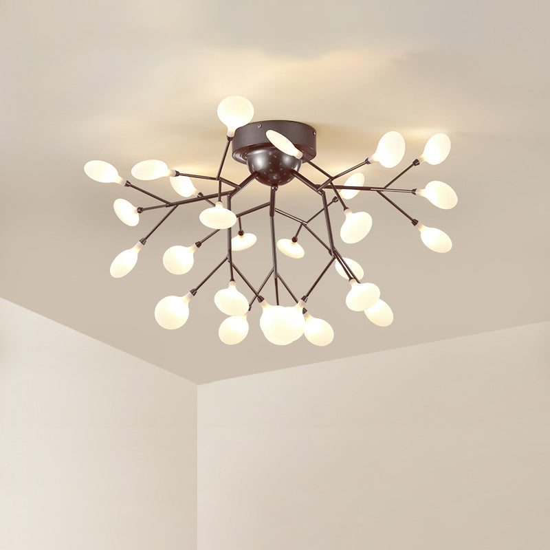 Modern Style Branch Flush Mount Metal Ceiling Light for Bedroom