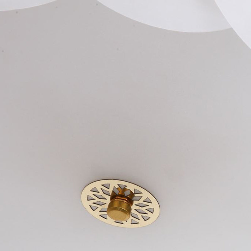 Nordic Ceiling Lighting White Glass Semi Flush Mount for Bedroom