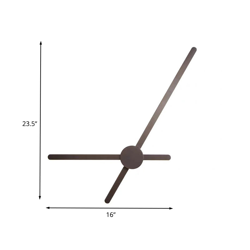Coffee Finish Cross Line Wall Lighting Simple LED Acrylic Wall Mount Lamp Fixture for Corner