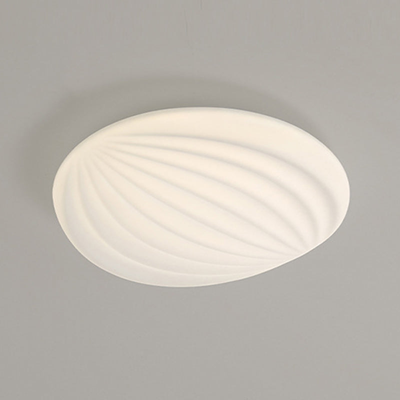2-Light White Finish Flush Mount Lighting Acrylic LED Ceiling Light for Bedroom