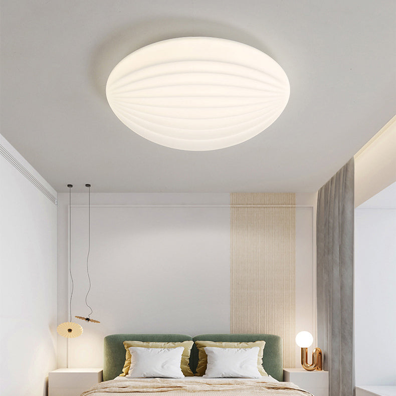 2-Light White Finish Flush Mount Lighting Acrylic LED Ceiling Light for Bedroom