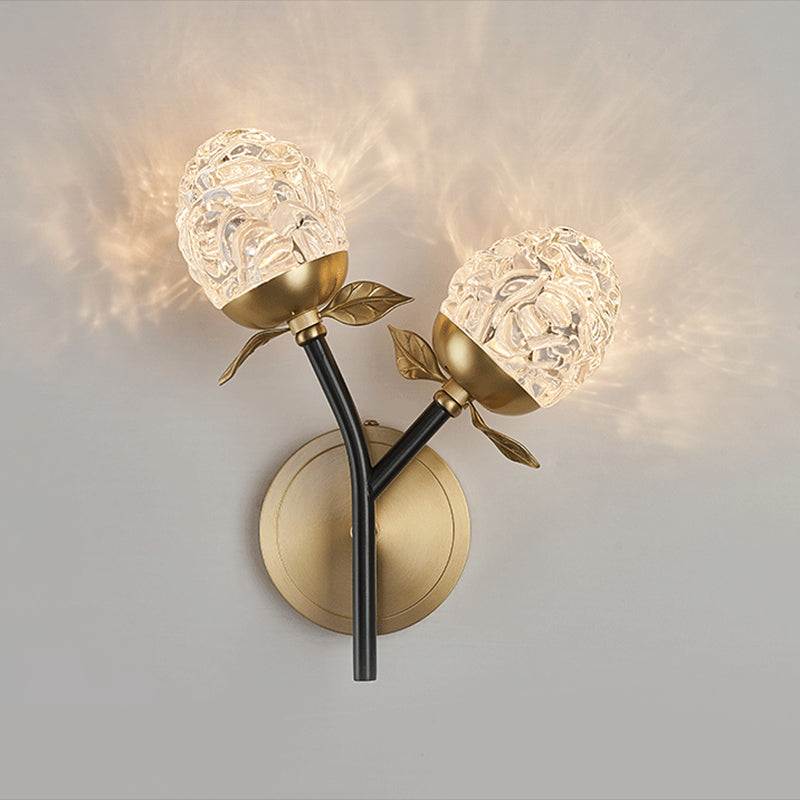 1 Light Wall Mount Light Fixture Modern Wall Mounted Lighting in Gold
