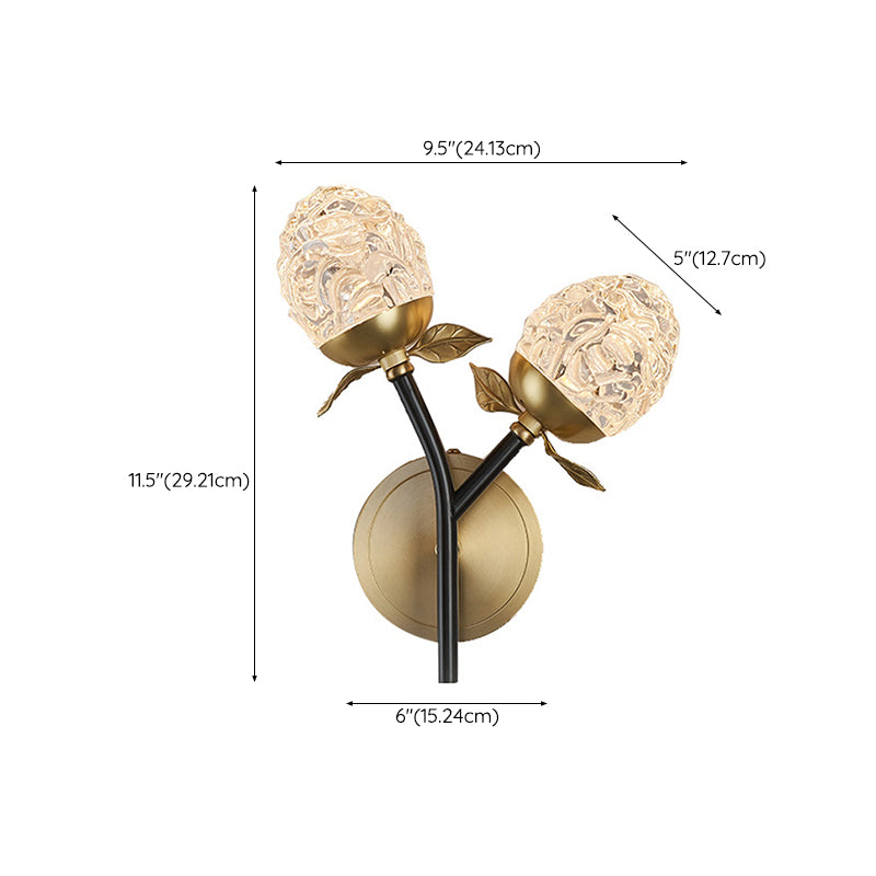 1 Light Wall Mount Light Fixture Modern Wall Mounted Lighting in Gold