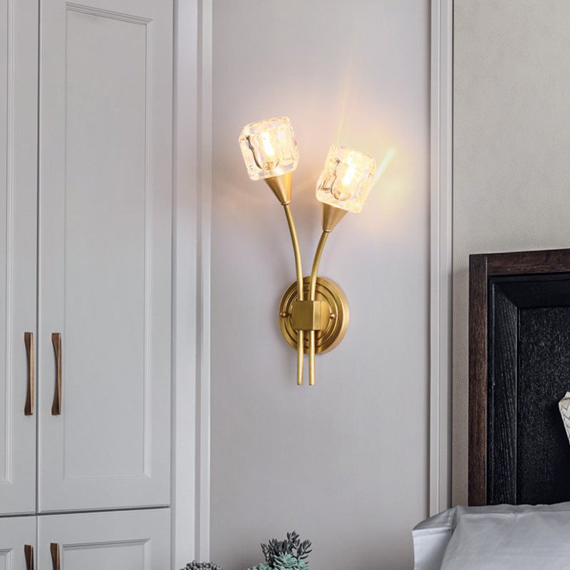 Unique Shape Wall Mount Light Fixture Modern Wall Mounted Lighting in Gold for Living Room