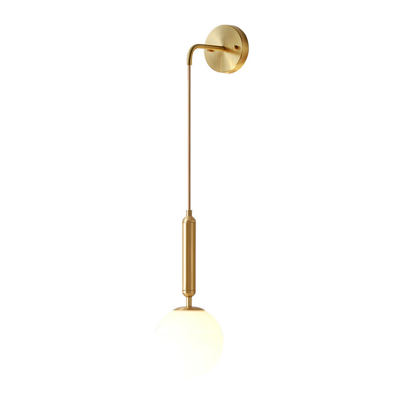 Sphere Shape Glass Wall Light Fixture Modern Style Wall Lamp for Dining Room