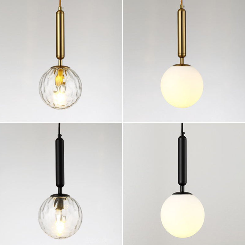 Sphere Shape Glass Wall Light Fixture Modern Style Wall Lamp for Dining Room