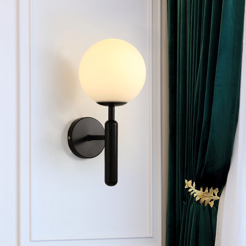 Sphere Shape Glass Sconce Light Modern Style Wall Lamp for Dining Room
