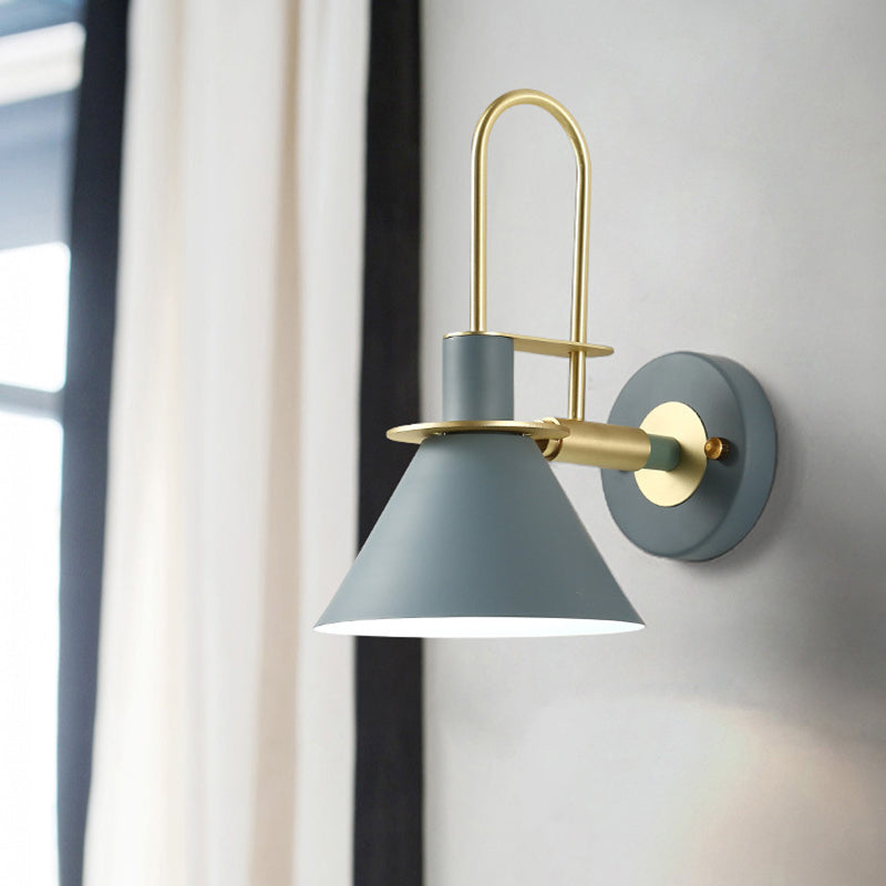 Cone Shape Metal Sconce Light Modern Style Wall Lamp for Dining Room