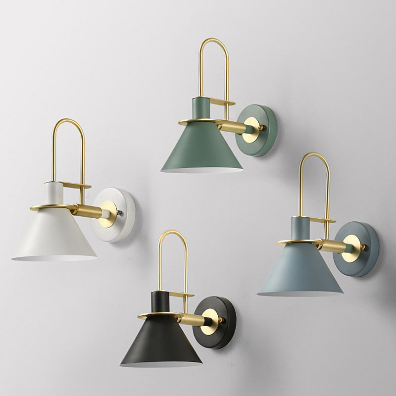 Cone Shape Metal Sconce Light Modern Style Wall Lamp for Dining Room