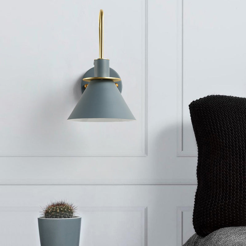 Cone Shape Metal Sconce Light Modern Style Wall Lamp for Dining Room