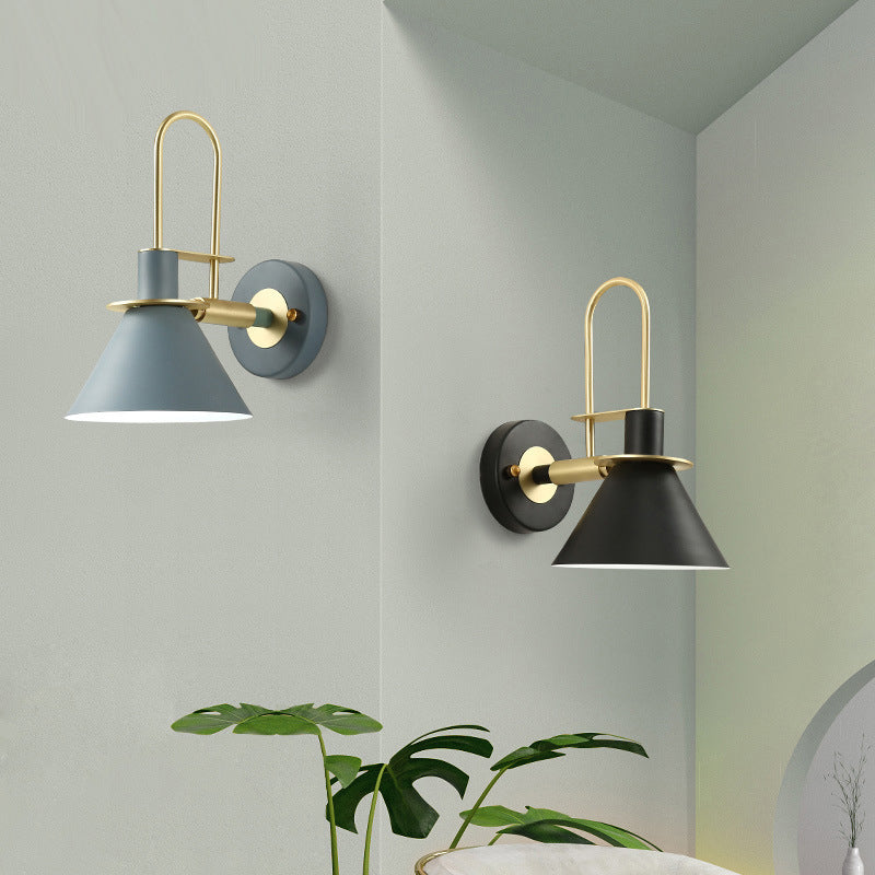 Cone Shape Metal Sconce Light Modern Style Wall Lamp for Dining Room