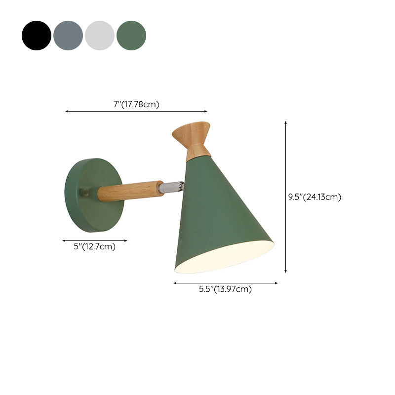 Modern Cone Shape Wall Mount Light Fixture 1 Light Wall Mounted Lighting for Dining Room