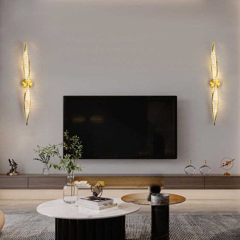 Modern Geometric Vanity Lamp Crystal 1-Light Vanity Wall Lights