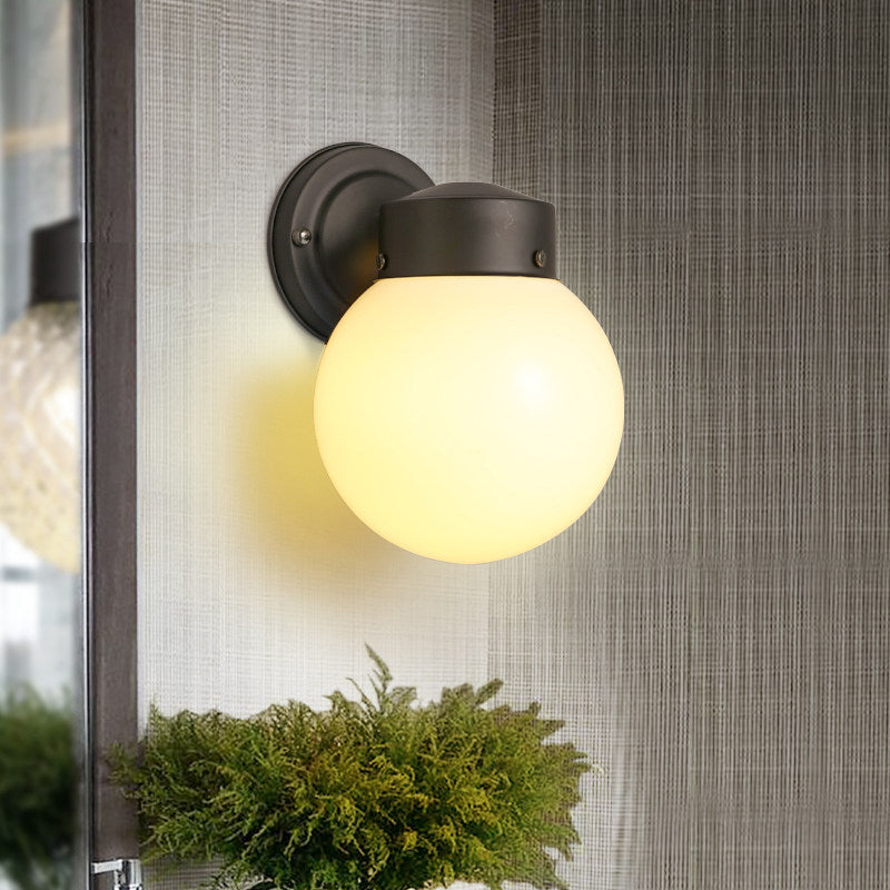 Globe Wandleuchte Vintage 1 Light Mini Wandleuchten mit weißem/klarem Glasschatten für Badezimmer