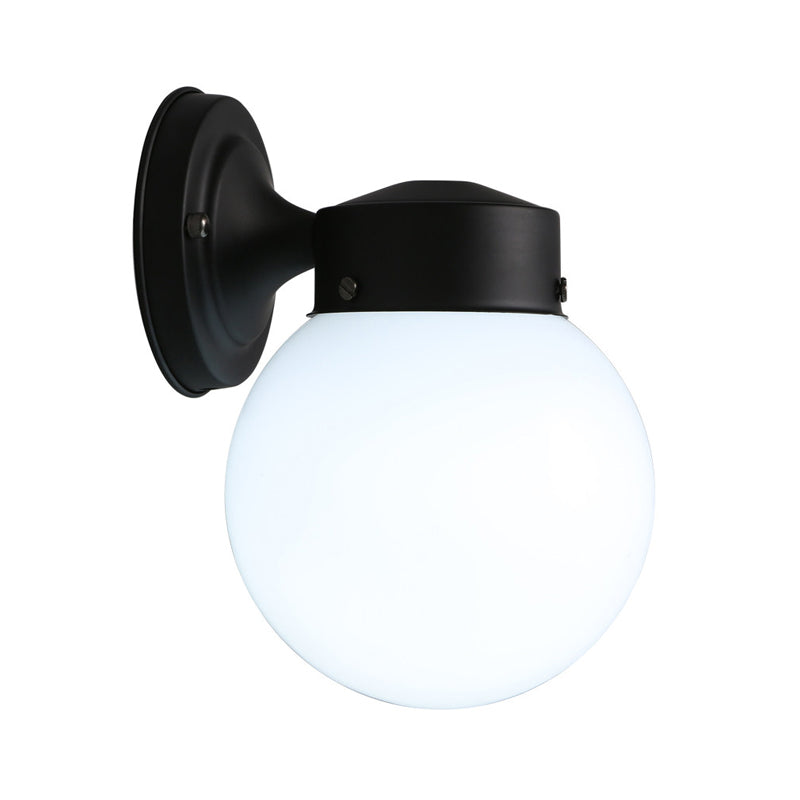 Globe Wandleuchte Vintage 1 Light Mini Wandleuchten mit weißem/klarem Glasschatten für Badezimmer