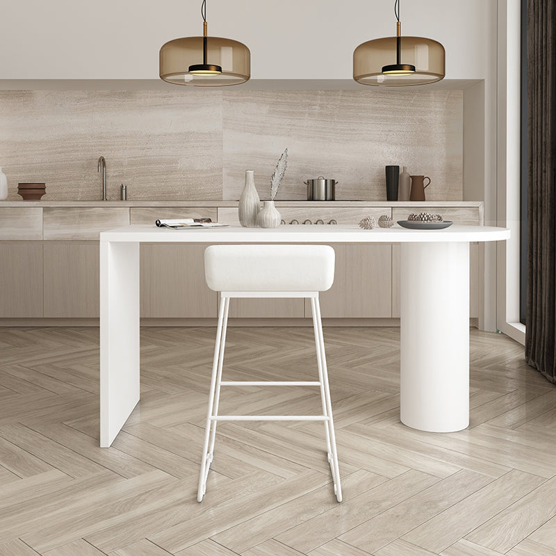 Indoor Wood Bar Table Industrial Double Pedestal Bar Height Table