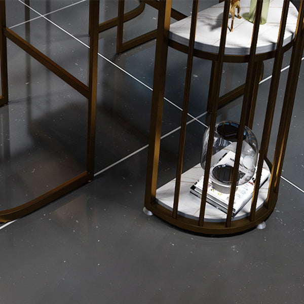 Glam Pub Table Specialty Double Pedestal Bar Table for Indoor and Breakroom