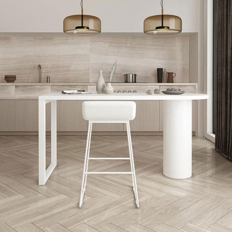 Industrial Double Pedestal Bar Table Free From Wood Bar Table for Living Room