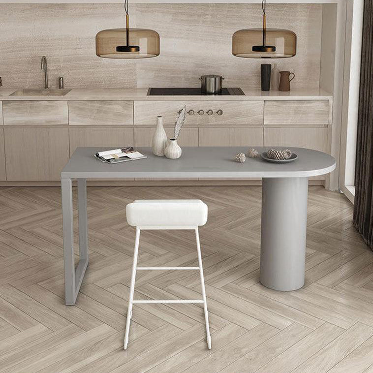 Industrial Double Pedestal Bar Table Free From Wood Bar Table for Living Room