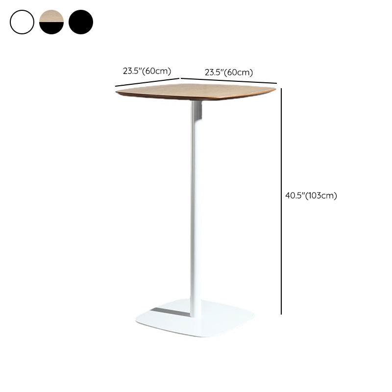 Contemporary Pub Table 40.6"H Square Bar Table for Indoor and Breakroom