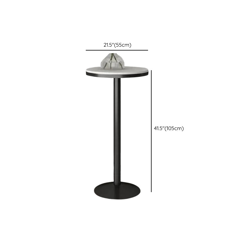 Industrial Bar Table Dining Table with Pedestal Base for Kitchen Living Room