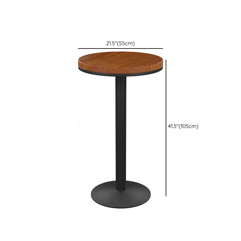 Industrial Bar Table Dining Table with Pedestal Base for Kitchen Living Room