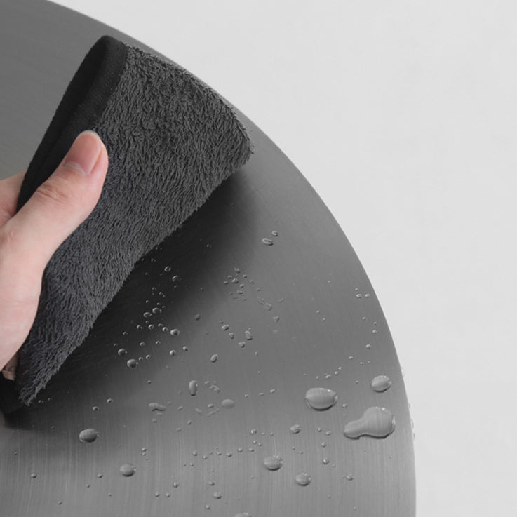 Round Metal Bar Dining Table Silver Pedestal Bar Table for Indoor