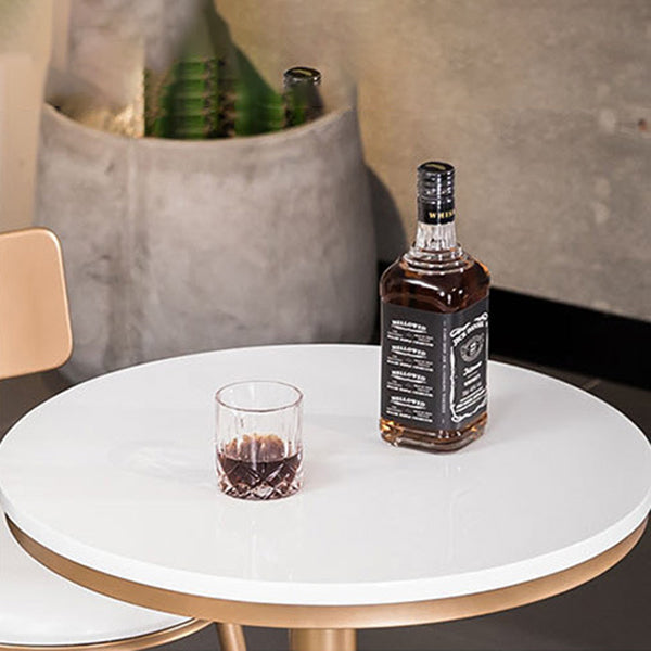 Modern Bar Table White Dining Table for Kitchen Living Room Coffee Room