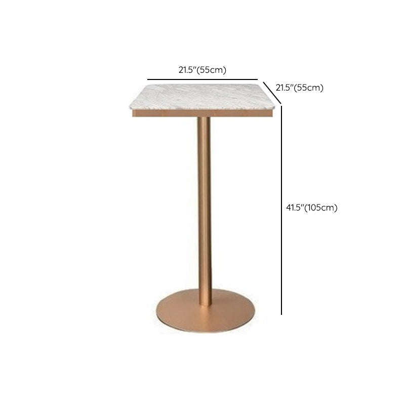 Modern Bar Table White Dining Table for Kitchen Living Room Coffee Room