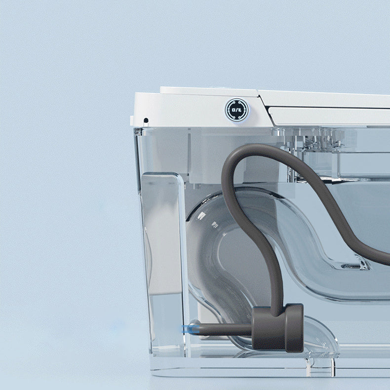 Modern Skirted Toilet Bowl Siphon Jet Toilet with Soft-Close Seat for Bathroom