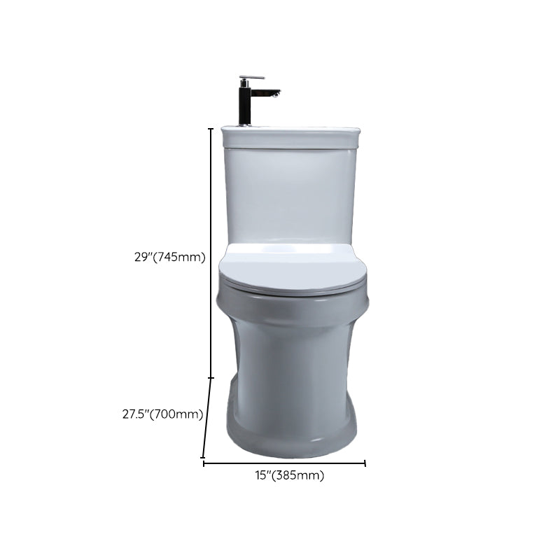 Floor Mounted Toilet One-Piece Toilet Modern Siphon Jet Flush Toilet