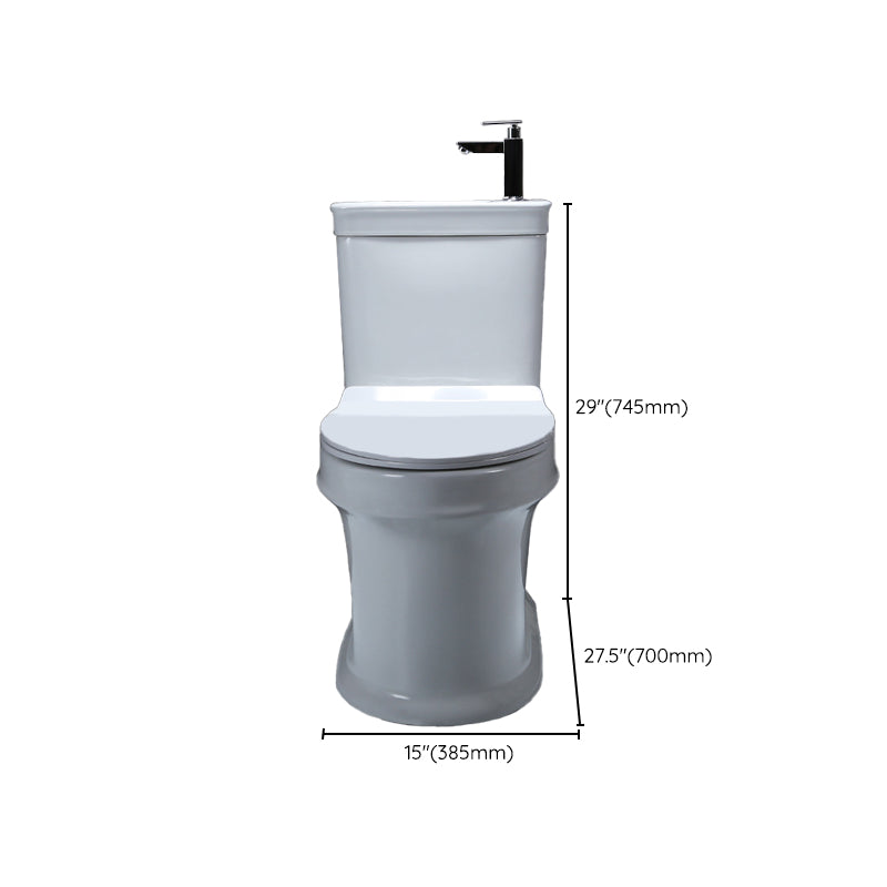 Floor Mounted Toilet One-Piece Toilet Modern Siphon Jet Flush Toilet