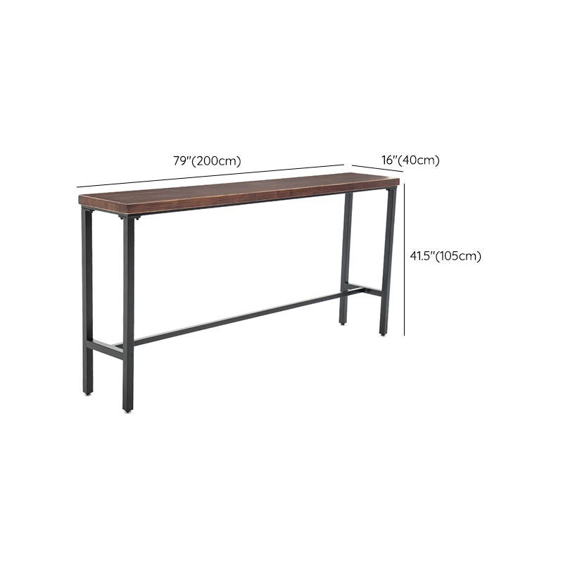 Industrial Bar Table Set 1/4 /9 Pieces Solid Wood Counter Table for Indoor