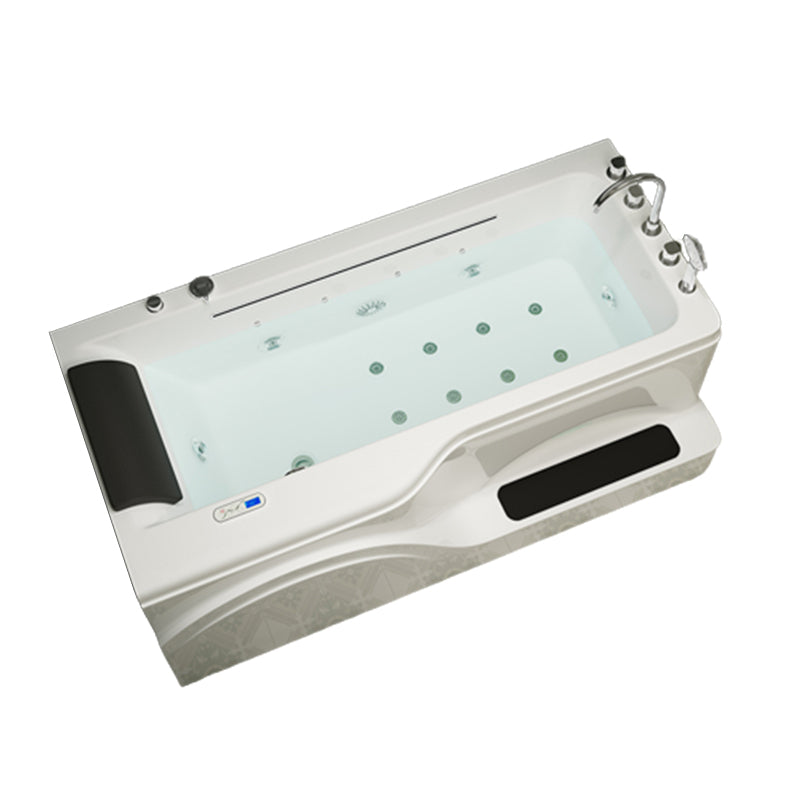 Rectangular Alcove Bathtub Acrylic Home Bath Tub in White for Bathroom