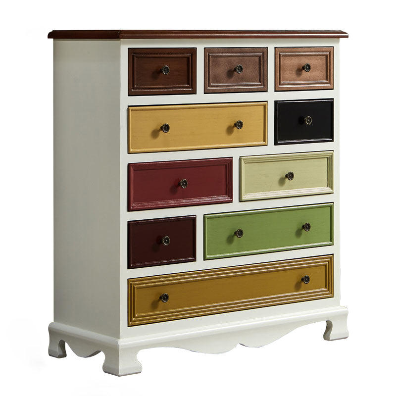Coastal Storage Chest Dresser Solid Wood Dresser with 7/8/10/12 Drawers