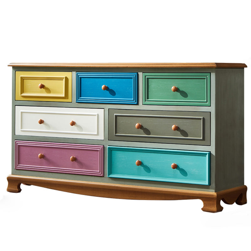 Coastal Storage Chest Dresser Solid Wood Dresser with 7/8/10/12 Drawers