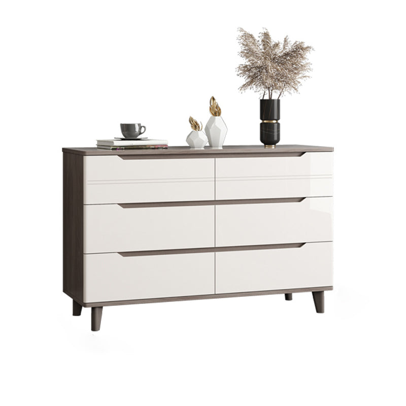 Glam Stone Storage Chest White Bedroom 16" Wide Chest with Drawers
