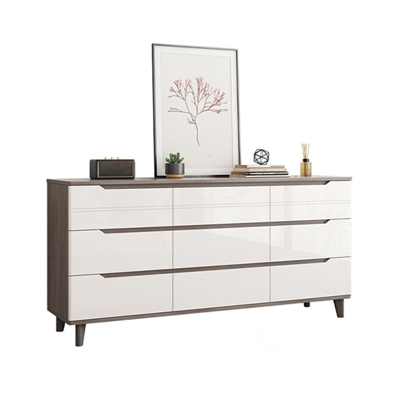 Glam Stone Storage Chest White Bedroom 16" Wide Chest with Drawers