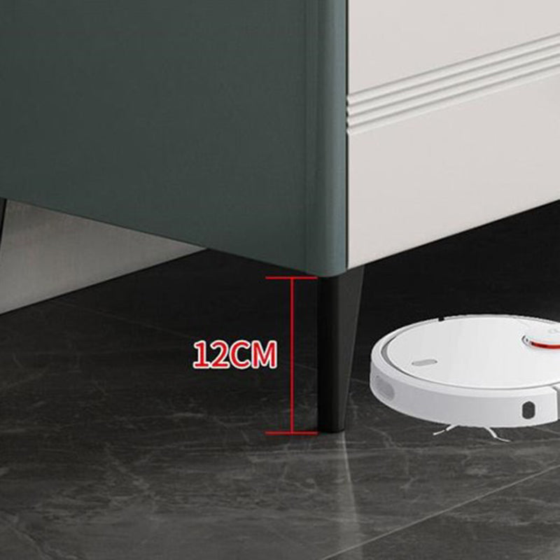 Glam Stone Storage Chest White Bedroom 16" Wide Chest with Drawers