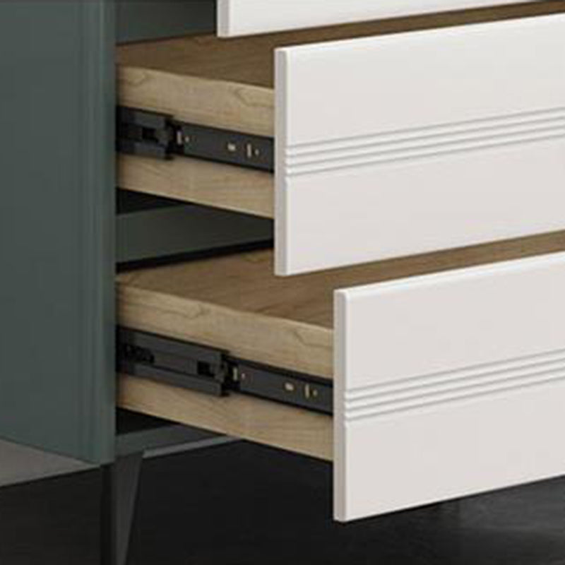 Glam Stone Storage Chest White Bedroom 16" Wide Chest with Drawers